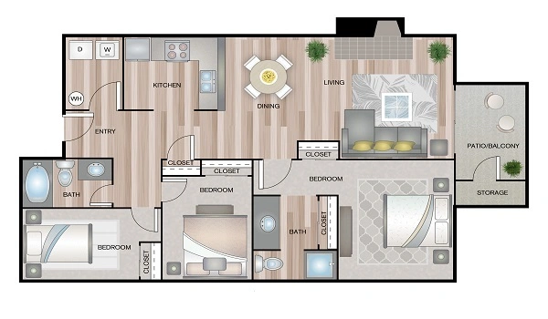 Featured Image of Nambiar District 25 3 BHK Apartmemnt Floor Plan