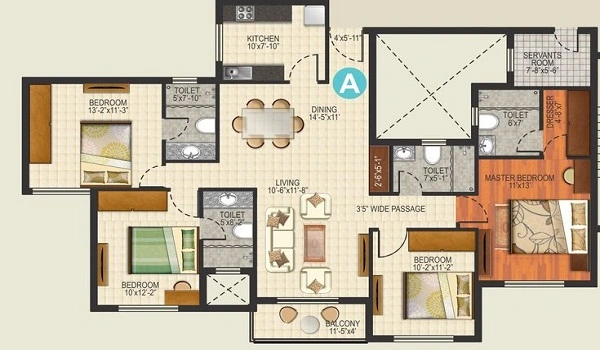 Featured image of Nambiar District 25 4 Bhk Apartment Floor Plan